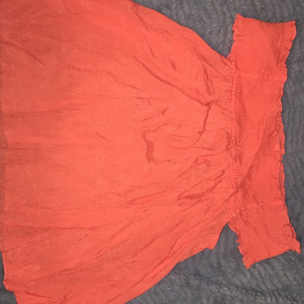 Orange, Off the shoulder Blouse